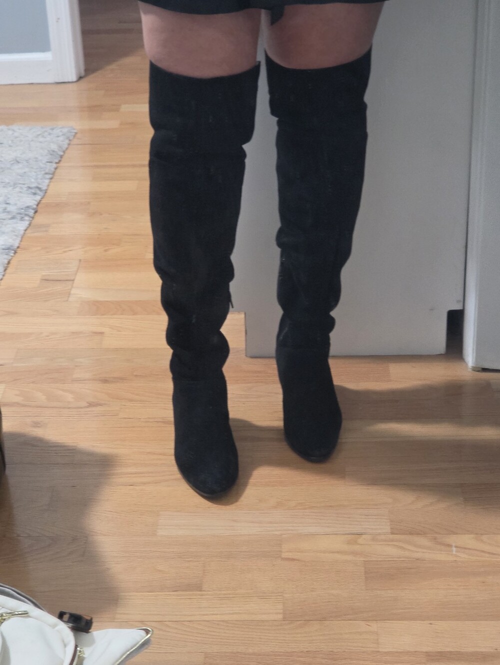 AldoWomen's Over-the-Knee Black Suede Boots - Picture 8 of 9